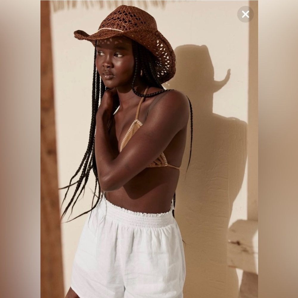 Aerie Linen Blend High Waisted Shorts